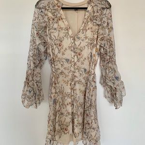 Haute hippie flounce dress size 2 floral